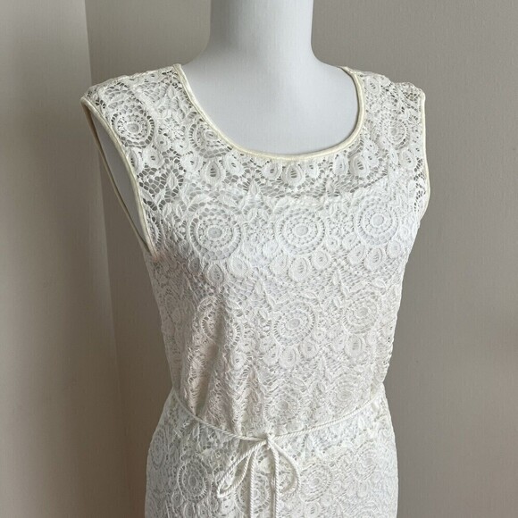 Neiman Marcus Sheer Lace Slip Maxi Dress size 4 Slip Whimsigoth Fairy sheer Boho - Picture 4 of 13